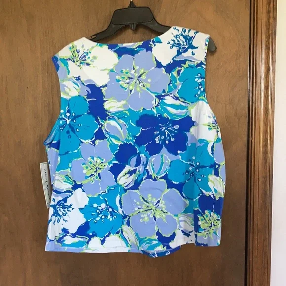 Offer$15 Alfred Dunner sleeveless floral top embellished neckline XLP - Picture 17 of 17